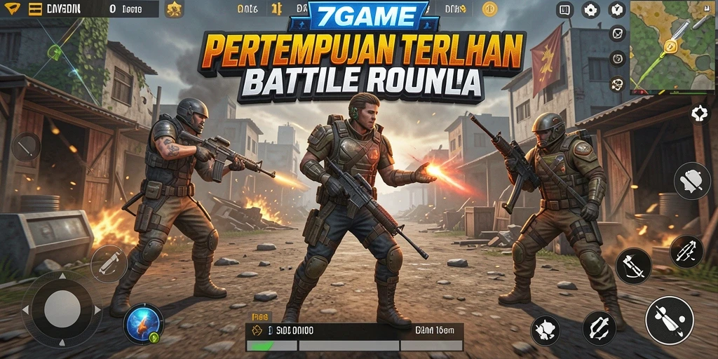 Gameplay mendebarkan di arena pertempuran 7GAME.