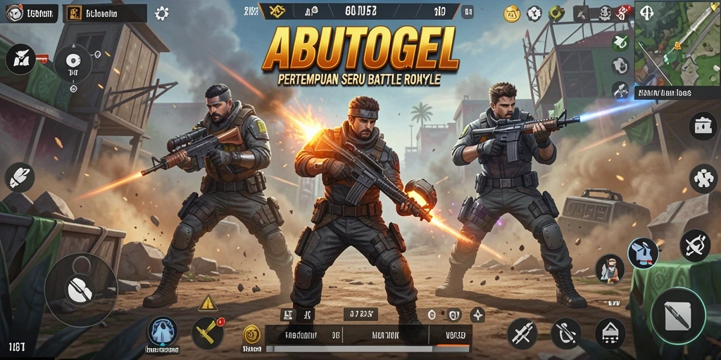 Gameplay mendebarkan ABUTOGEL dalam pertempuran Battle Royale.