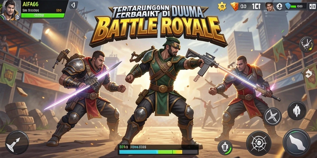 Gameplay mendebarkan dalam AIFA66 menampilkan pertarungan Battle Royale yang seru.