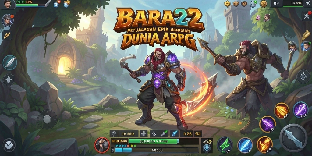 Tangkapan layar BARA22 menampilkan aksi pertarungan epik dalam gameplay ARPG.