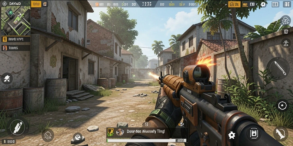 Tampilan gameplay menegangkan di <strong>DAYA4D</strong> dengan aksi tembak-menembak yang seru.