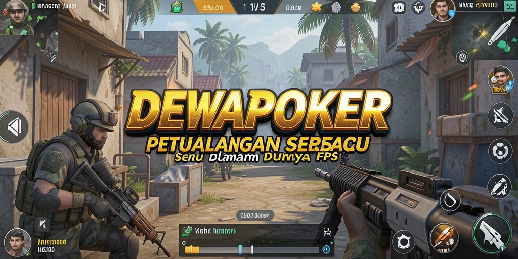 Gameplay seru DEWAPOKER dengan aksi tembak-menembak yang menegangkan.