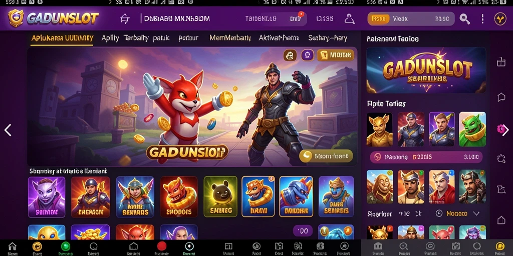 Tampilan antarmuka GADUNSLOT yang menarik dan informatif.