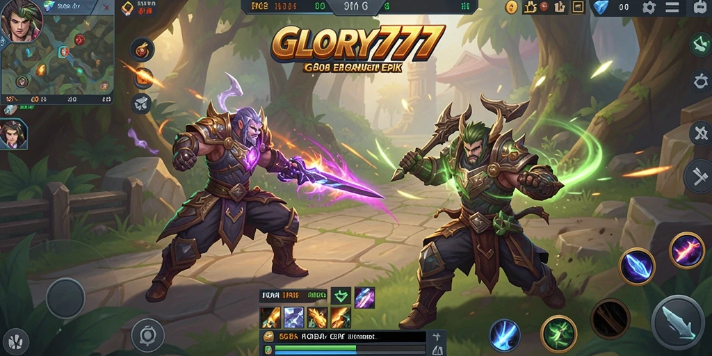 Tampilan aksi seru dari gameplay GLORY777 yang menegangkan.