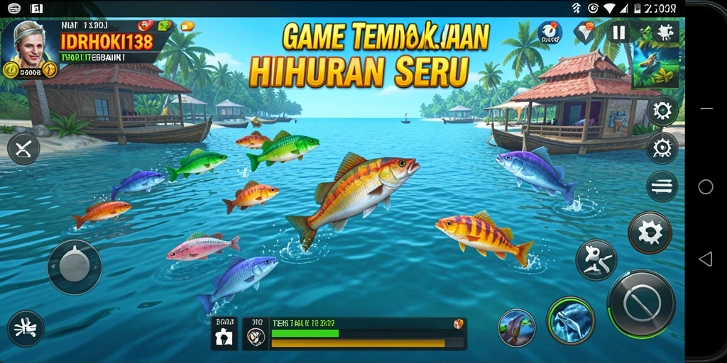 Screenshot gameplay IDRHOKI138 menampilkan aksi menembak ikan yang mendebarkan.