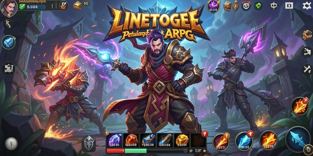 Screenshot utama menunjukkan aksi seru dalam gameplay ARPG.