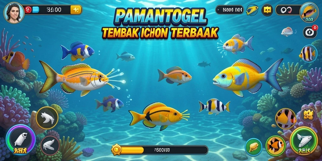 Tampilan gameplay seru dalam PAMANTOGEL dengan berbagai ikan yang menantang.