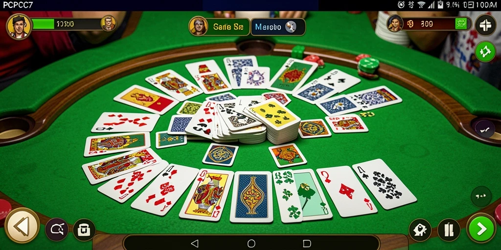Screenshot gameplay <strong>PCPC7</strong> menunjukkan momen seru dalam bermain Gaple.