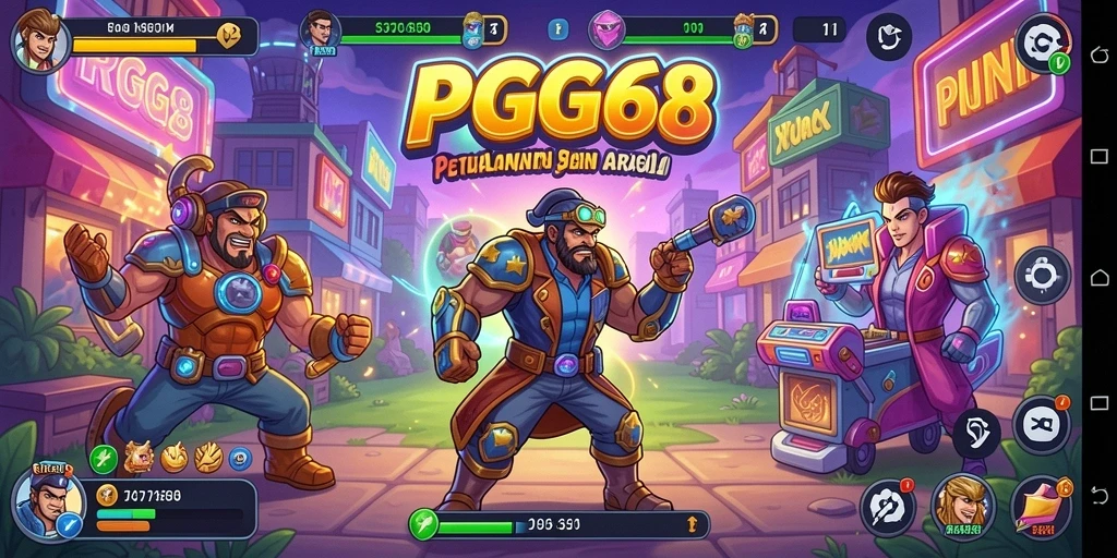 Tampilkan gameplay PGG68 yang penuh aksi dan seru.