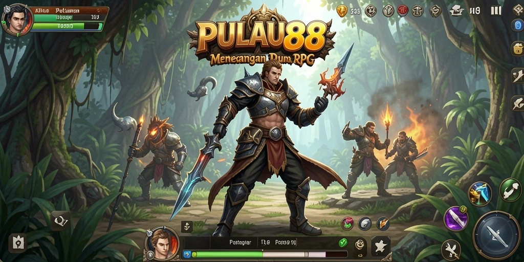 Screenshot gameplay PULAU88 menampilkan petualangan RPG yang seru.