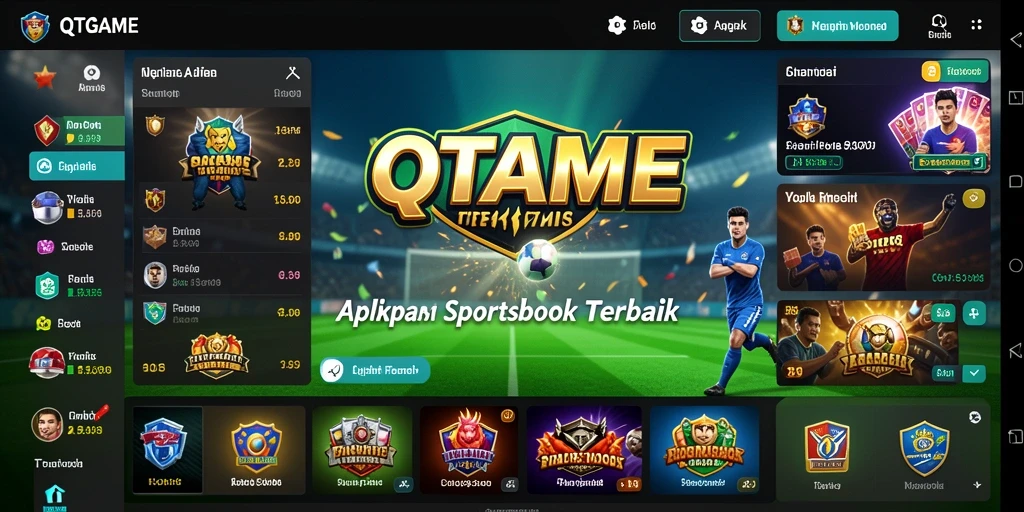 Tampilan menarik dari gameplay QTGAME dengan fitur Sportsbook yang interaktif.