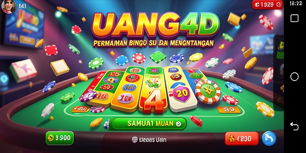 Tampilan gameplay UANG4D dengan suasana seru permainan Bingo.
